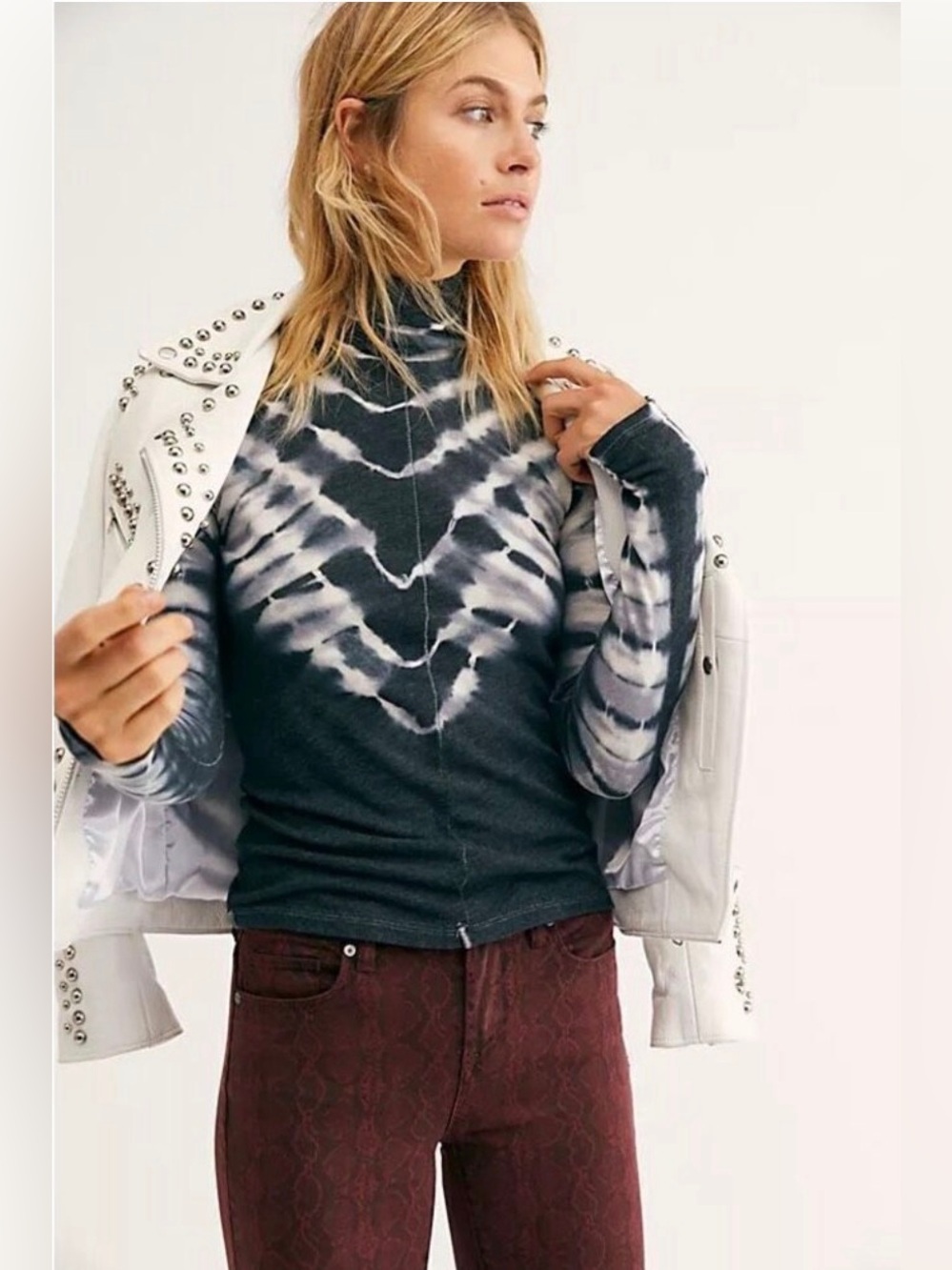 NWT We The Free Psychedelic Turtleneck Top